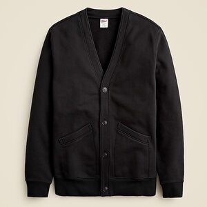 J CREW Heritage 14 oz. fleece cardigan sweater sweatshirt